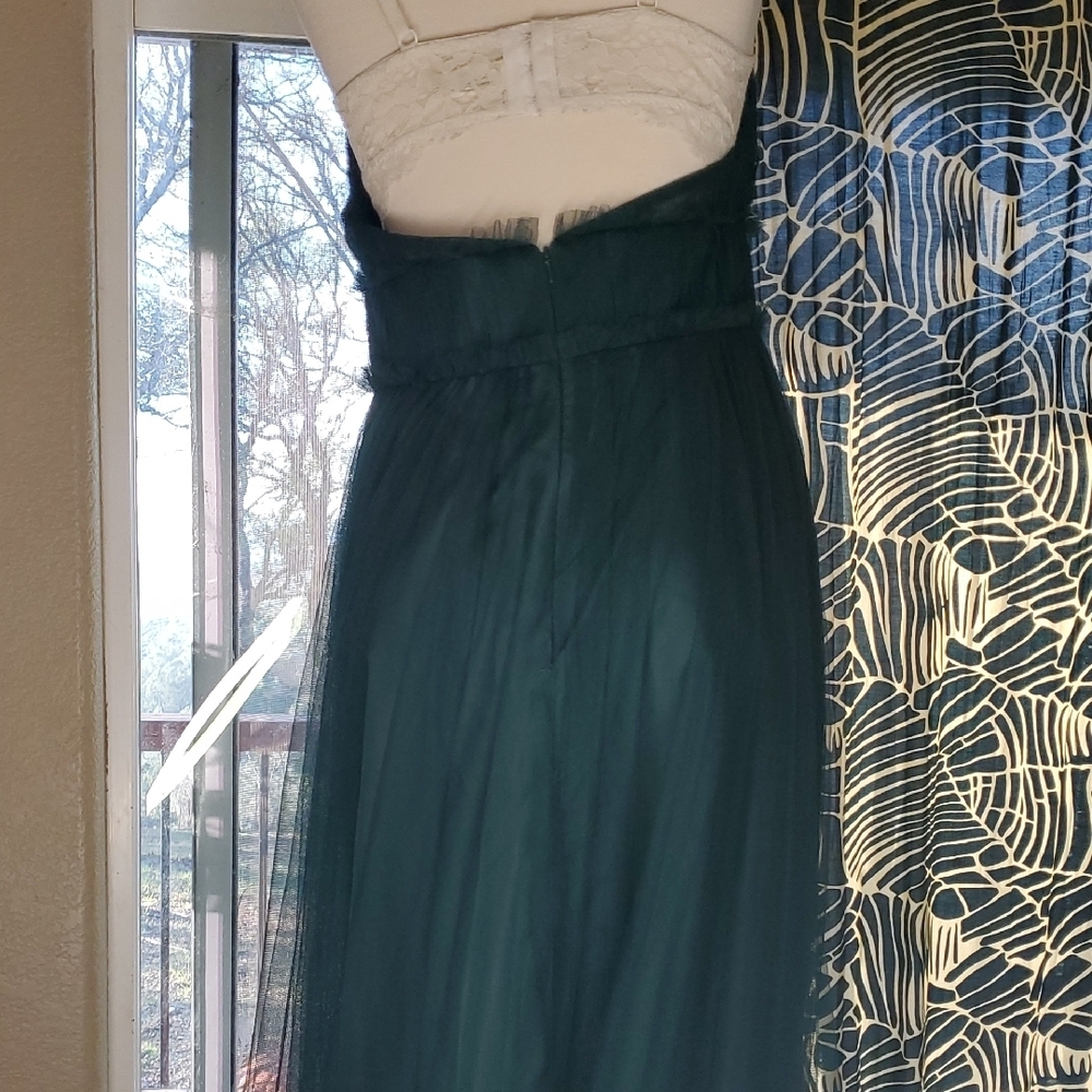 Revelry Green Gown with Halter Neckline - Picture 3 of 10